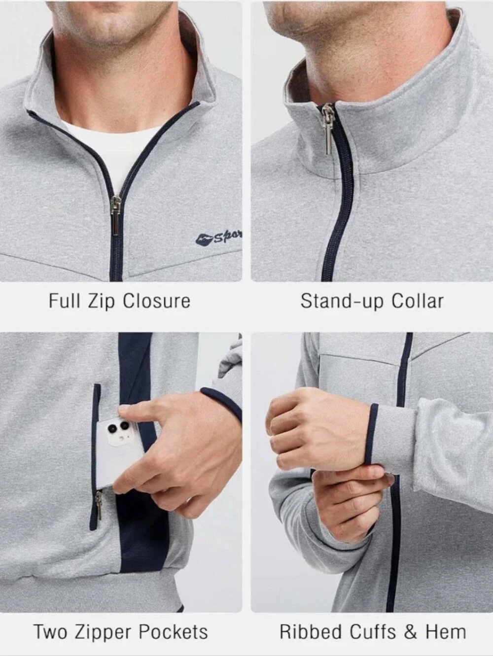 Men's Tracksuit Sweatsuits 2 Piece Set Athletic Jogging Gym Activewear